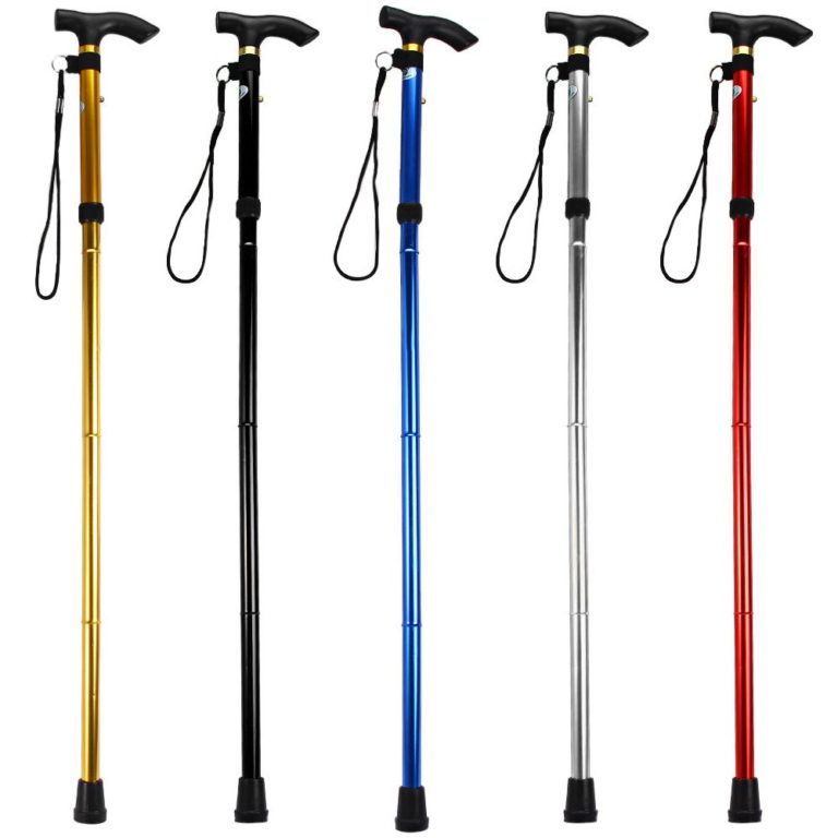 New Design Adjustable Aluminum Alloy Metal Folding Cane Walking Sticks Adjustable Height and Non Slip Rubber 768x768